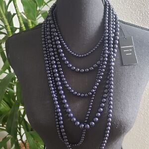 The Limited Multi-Strand Navy Necklace